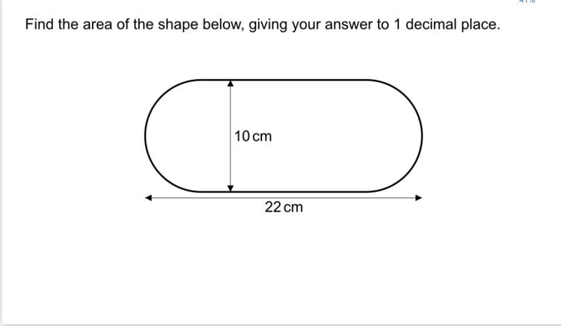 Find the area of the shape below giving your answer to 1 decimal place.-example-1