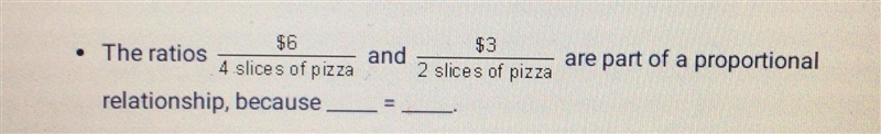 Can someone please help with this I’m having trouble with math. $6/4 slices of pizza-example-1