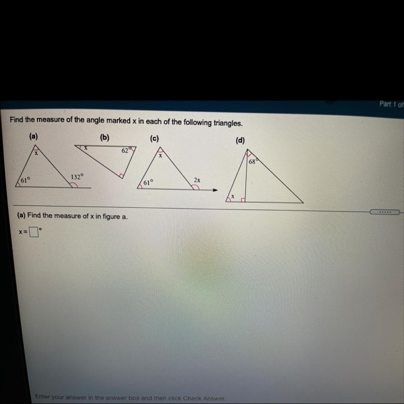 Help find x for a,b,c and d i will rate thank u-example-1