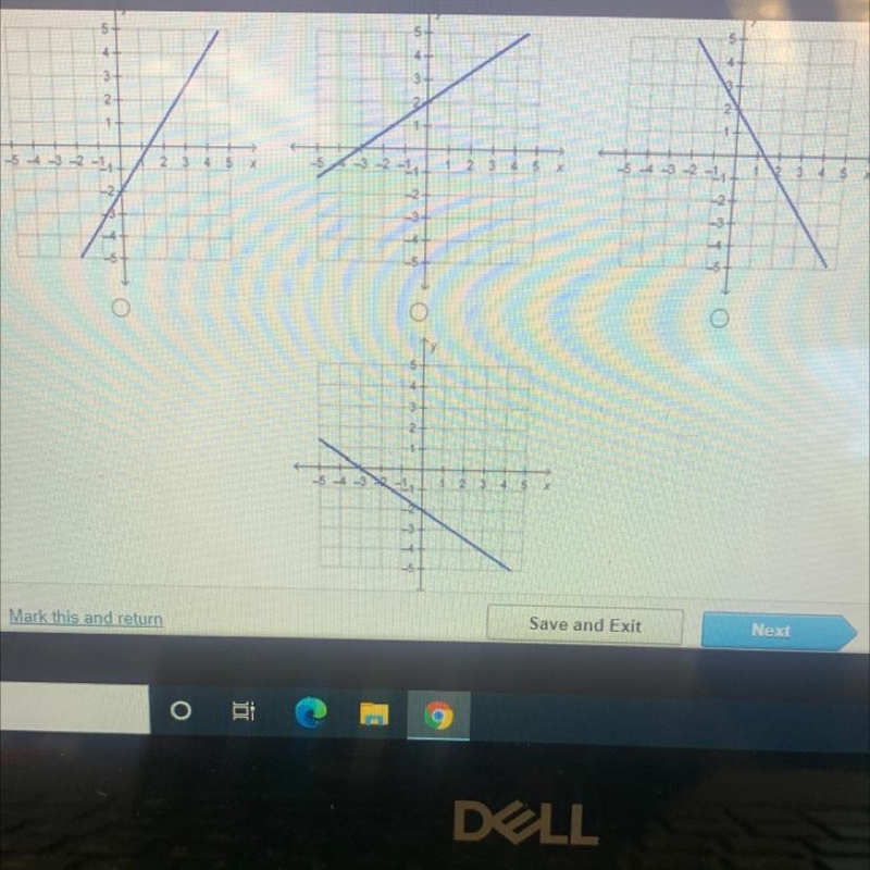 Which graph represents a line with a slope of -2/3 and a y-intercept equal to that-example-1