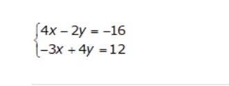 HELP! Use the elimination method to solve the system of equations. A. (0,8) B. (-4,0) C-example-1