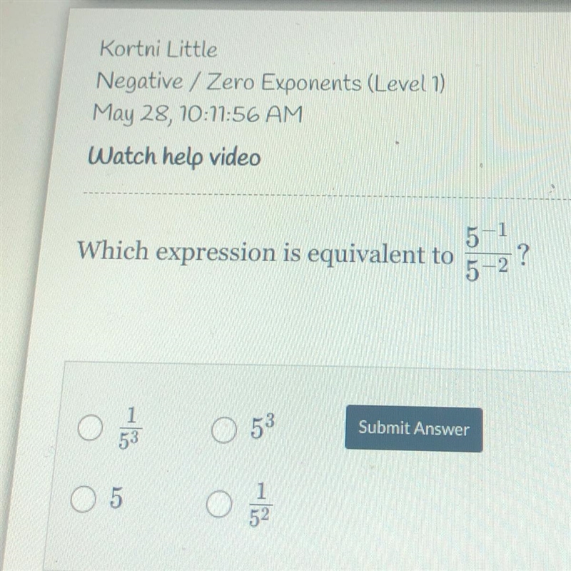 Which expression is equivalent to 5-1/5-2-example-1