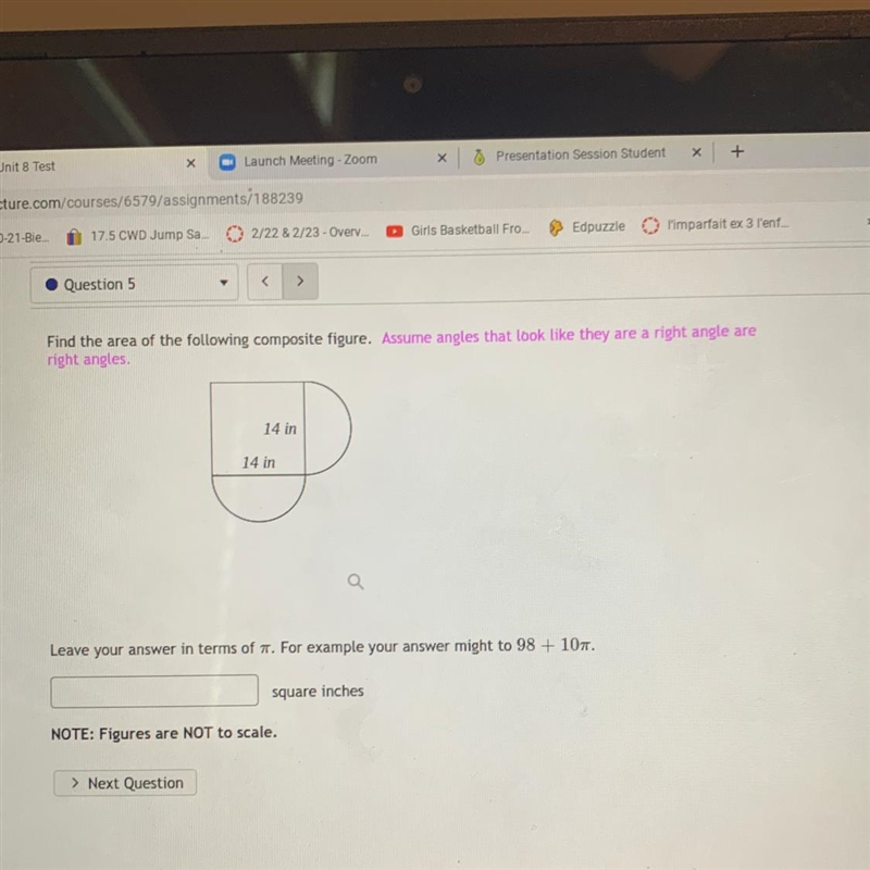 Find the area of the following composite figure. Assume angles that look like they-example-1