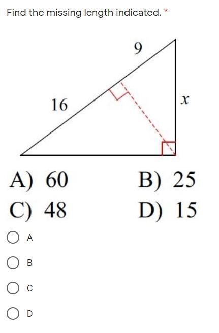 Please help, I am so confused. Find the missing length indicated.-example-1