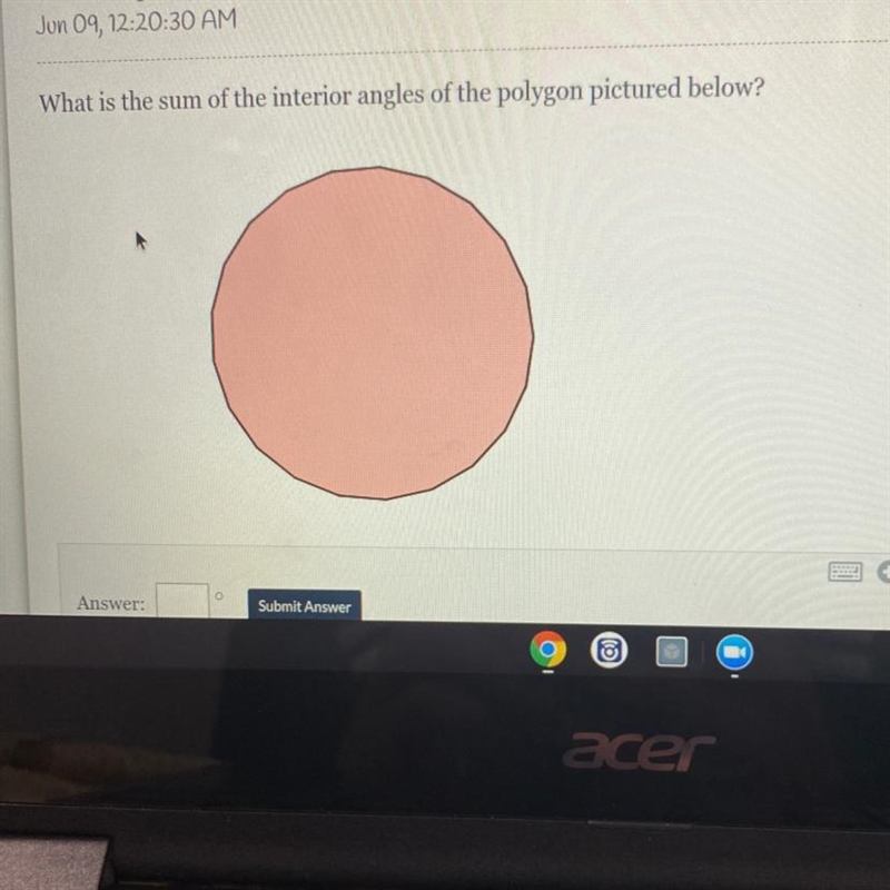 What is the sum of the interior angles of the polygon pictured below?-example-1