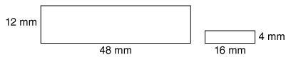 What is the area of the smaller rectangle? 20 mm2 64 mm2 32 mm2 40 mm2-example-1