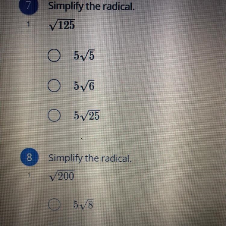 Simplify the radical.-example-1