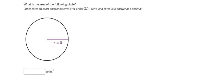 What is the area of the circle? I need help please!-example-1