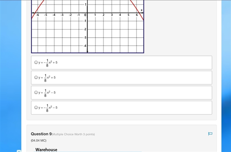 What is the equation of the parabola?-example-2