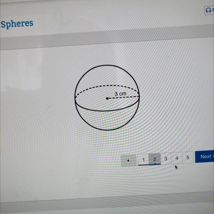 What is the volume of this Sphere? 8 pi cm3 16 pi cm3 27 pi cm2 36 pi cm2-example-1