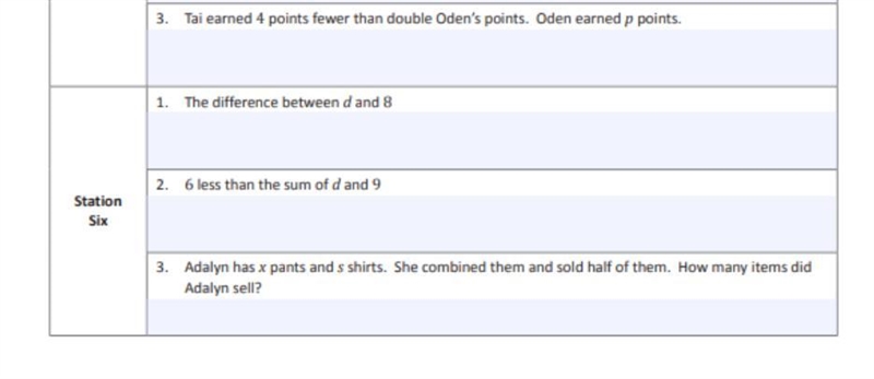 Topic E: Expressing Operations in Algebraic Form I NEED THE ANSWER AS SOON AS POSSIBLE-example-1