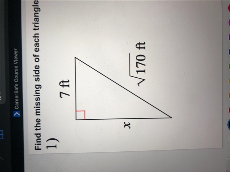 Find the missing sides of each triangle-example-1