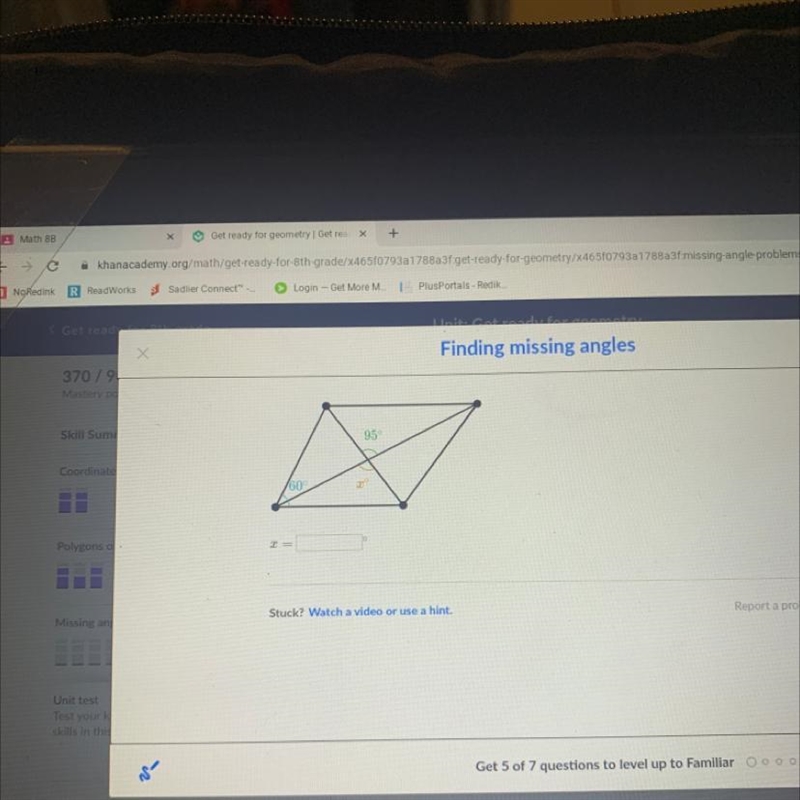 Please Help!! What does x equal?-example-1