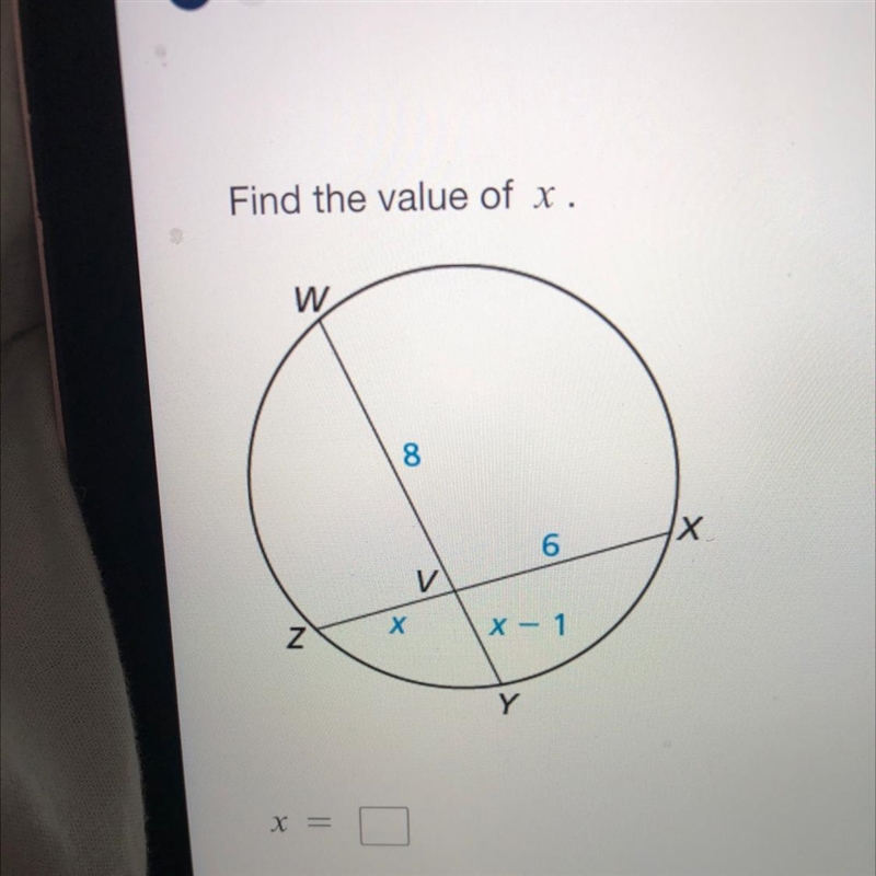 Find the value of x and show your steps-example-1