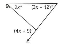 Find the measure of the exterior angle. *-example-1