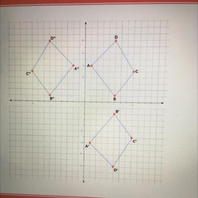 Describe, in words and coordinate notation, the series of transformations that would-example-1