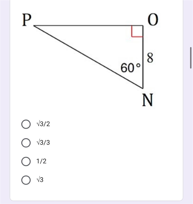 Given teach trig ratio as a fraction in simplest form:sin(N)-example-1