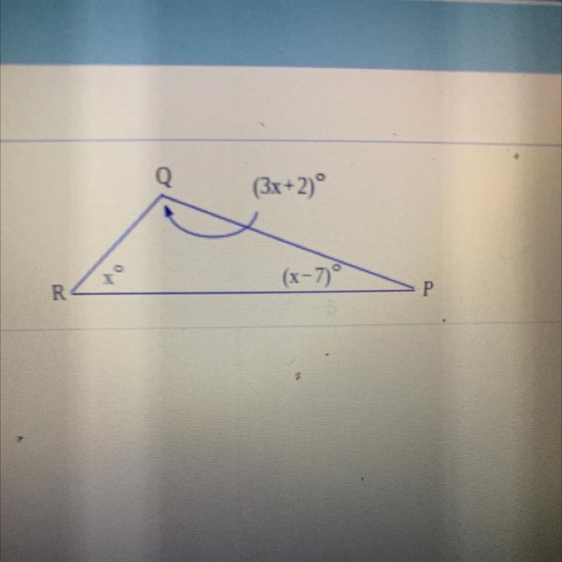 For the figure shown on the right, find the value of the variable and the measures-example-1