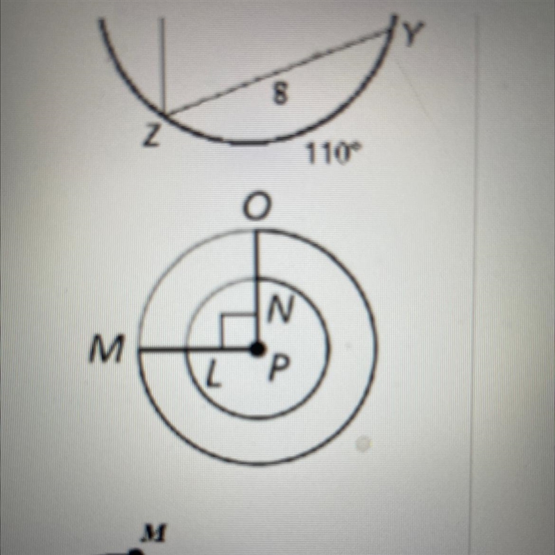 13. What is the measure of MO? a. 90 c. 45 b. 180 d. Cannot be determined-example-1