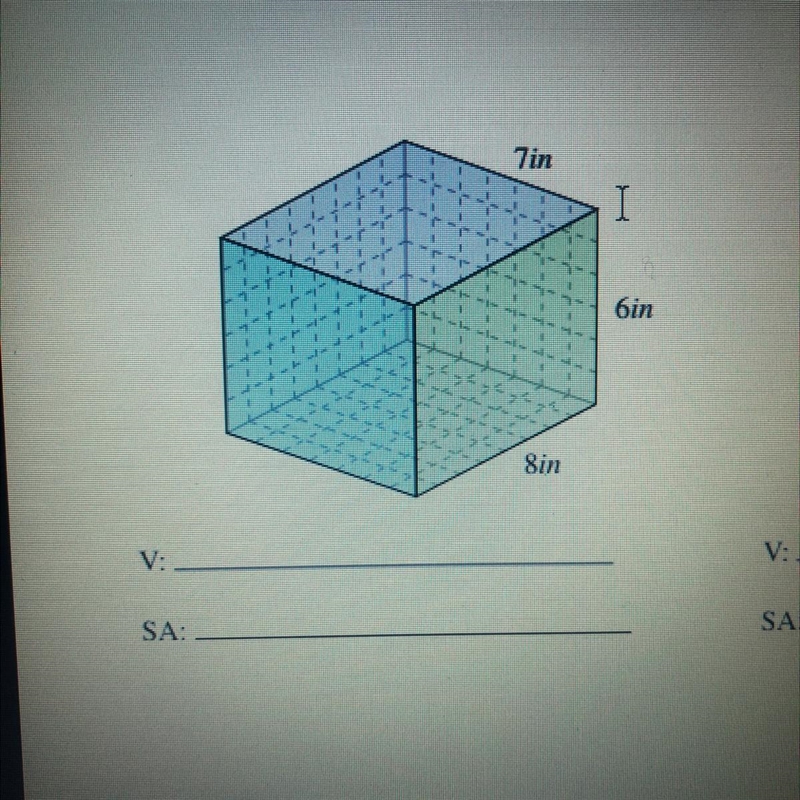 I NEED HELP PLSSS , what is the volume and surface area-example-1