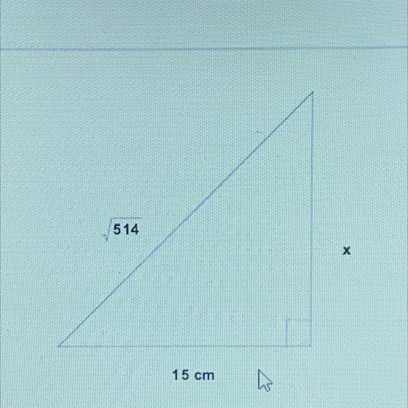 What is the value of x in the triangle? A: 289 B: 17 C: 15 D: 14.2-example-1