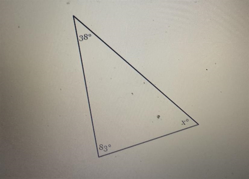 The measures of the triangle are shown in the figure above. Solve for X-example-1