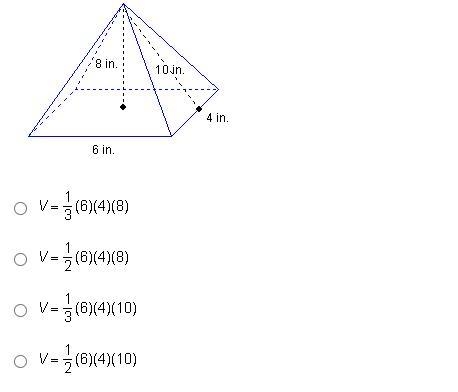 Which equation should be used to find the volume of the figure?-example-1