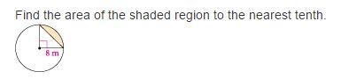 Find the area of the shaded region (the number is 8 for anyone not able to read it-example-1