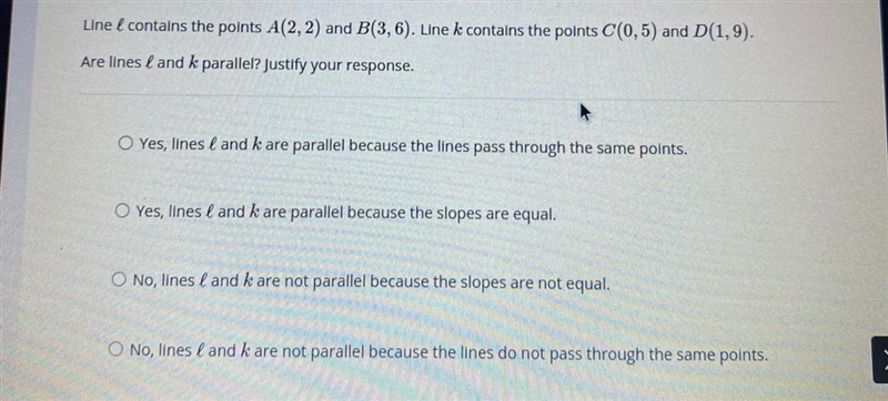 Are lines l and k parallel-example-1