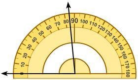 Which of the following best represents the measure of the angle shown? A. 5° B. 85° C-example-1