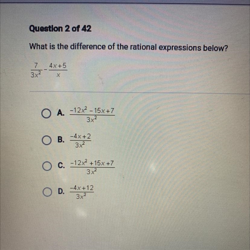 What is the difference of the rational expressions below?-example-1