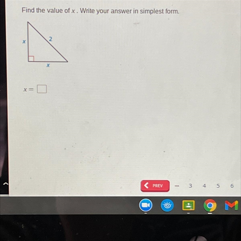 Find the value of x. Write your answer in simplest form. 2. Х Х X=-example-1