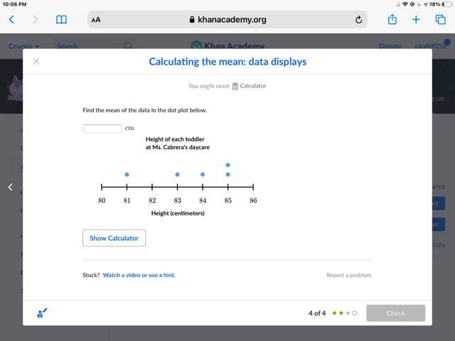 Find the mean of the data in the dot plot below.-example-1