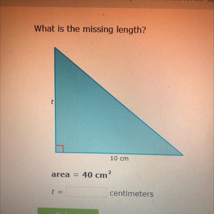 What is the missing length?-example-1