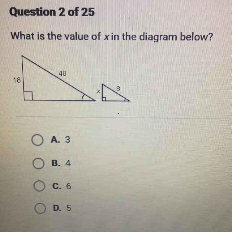 What is the value of x in the diagram below?-example-1