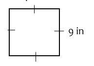 What is the area of the square below?-example-1