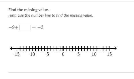 Find the missing value. Hint: Use the number line to find the missing value.-example-1