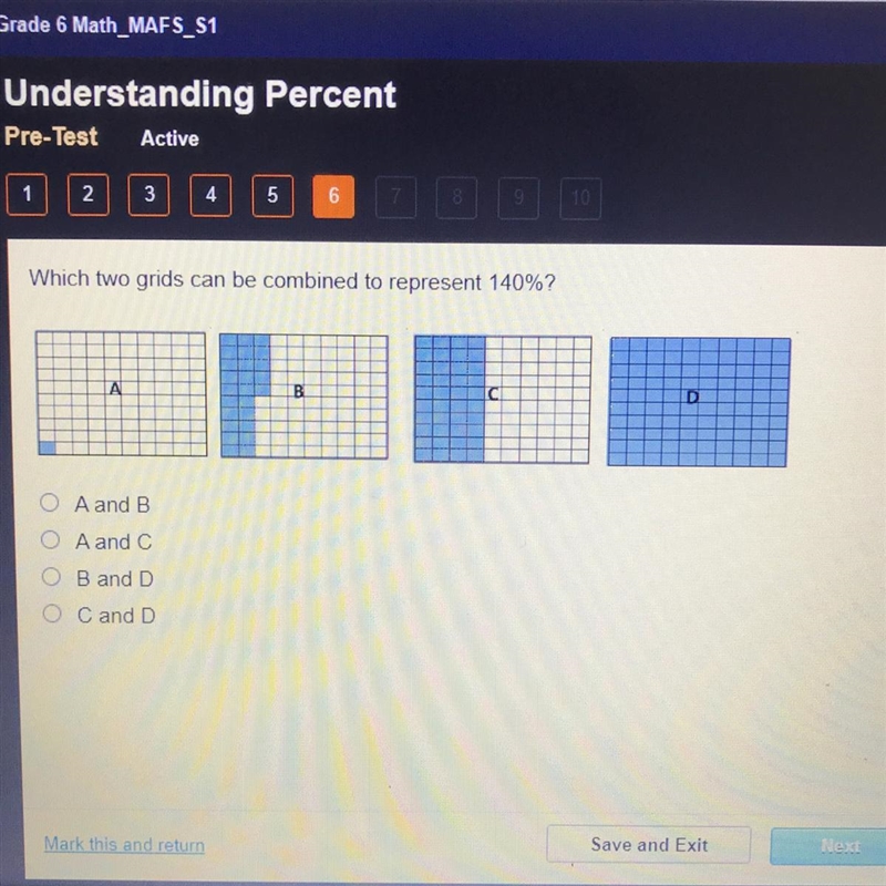 Which two grids can be combined to represent 140%-example-1