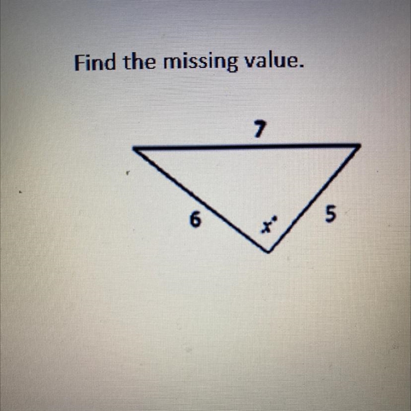 Find the missing value of this triangle-example-1