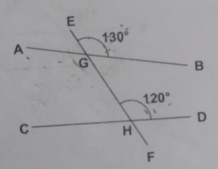 Examine whether each of the following pair of lines AB and CD are parallel or not-example-1