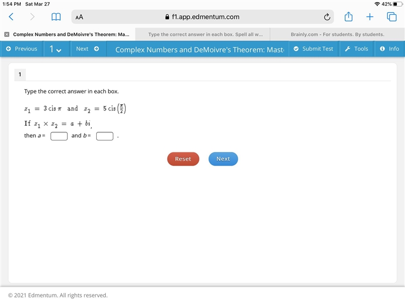 Type the correct answer in each box. , then a = and b = .-example-1