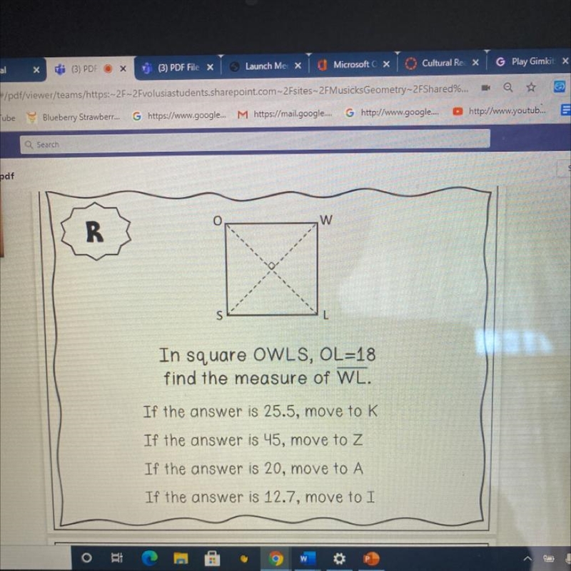 I NEED HELP ASAPPP In square OWLS, OL=18 find the measure of WL. If the answer is-example-1