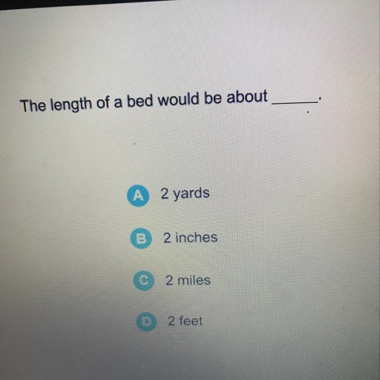 The length of a bed would be about-example-1