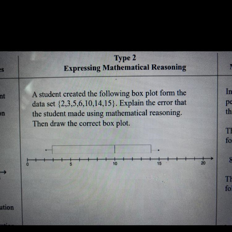 Pls answer this with a picture showing the correct box plot-example-1