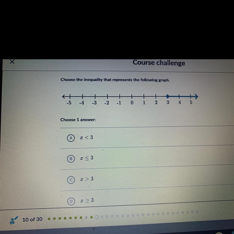 Choose the inequality that represents the following graph (ANSWER ASAPP PLEASE)-example-1