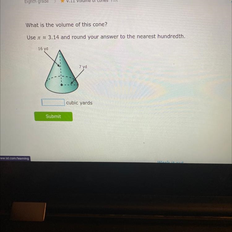 What is the volume of this cone?-example-1