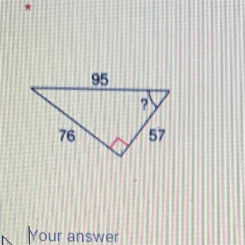 Find the measure of the indicated angle to the nearest degree? Please hurry-example-1