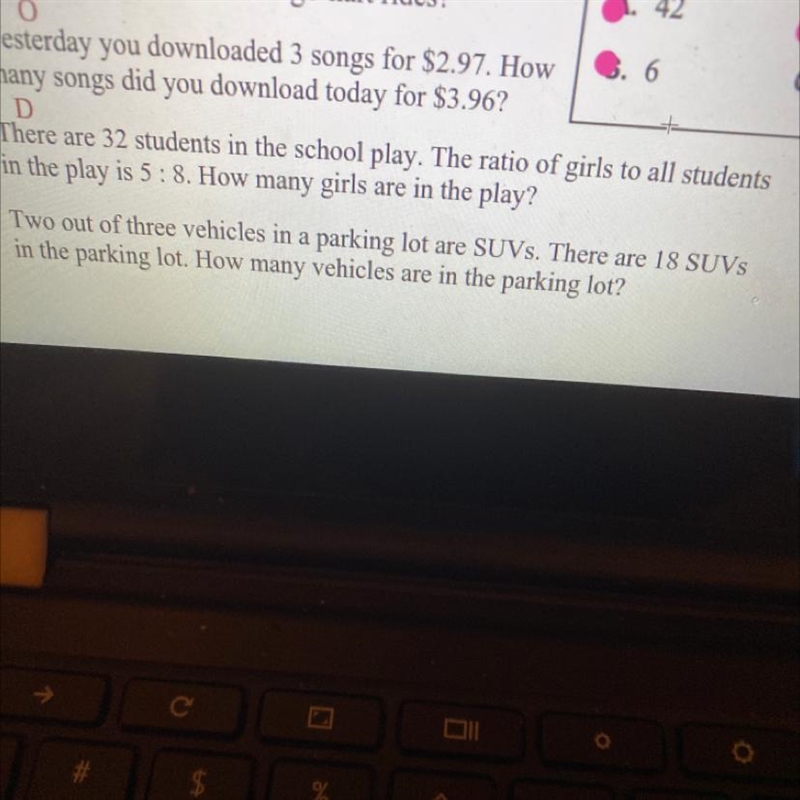 3. There are 32 students in the school play. The ratio of girls to all students in-example-1