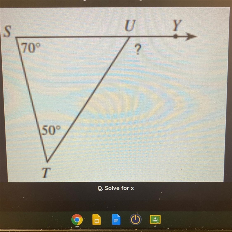 Solve for x A 130 B 120 C 23 D 70-example-1