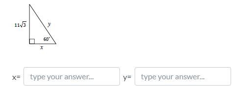 Find the value for the given variables. Give the variables in simplest radical form-example-1